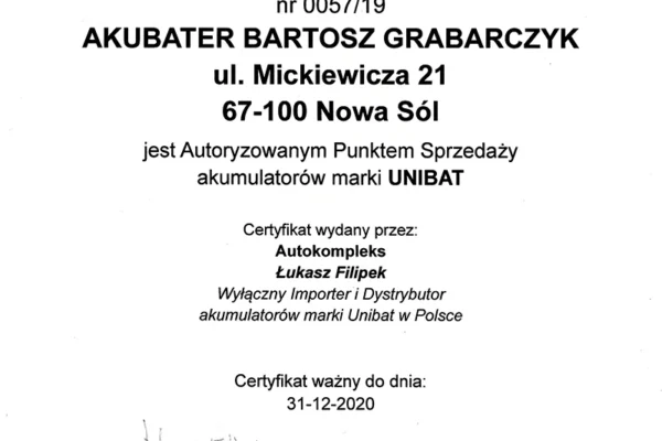 certyfikaty-unibat certyfikaty-unibat